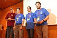 Salvador Roura i l'equip UPC-2, que ha guanyat el SWERC 09