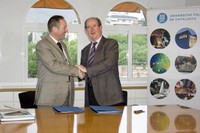 El rector de la UPC, Antoni Giró, i Ignacio Baratech, soci director d'élogos.