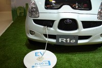 Un vehicle elèctric fent servir un punt de càrrega