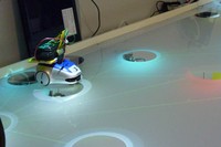 Sensor Sun sobre robot Moway. Garanteix la connexió dinàmica de la xarxa.