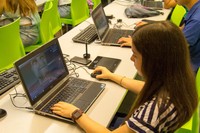 Estudiants de secundària, en una de les activitats organitzades per la UPC l'estiu de l'any 2016. 