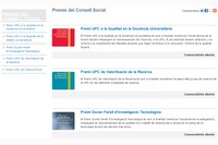 Pàgina web dels premis del Consell Social