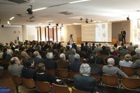 Sala d'actes de l'ESAB, durant la celebració de l'acte de distinció 'magister honoris causa' a Carlos Marí Arís.