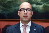 Retrat de Santiago Ordàs, el dia de la seva renovació com a degà de l'FNB