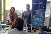 Presentació del campus d'estiu Up4 Camp UPC Castelldefels per part de l'alcaldessa de Castelldefels, Candela López i el delegat del rector al Campus del Baix Llobregat José Manuel Yúfera