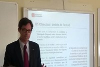 Sergi Saurí, presentant el projecte
